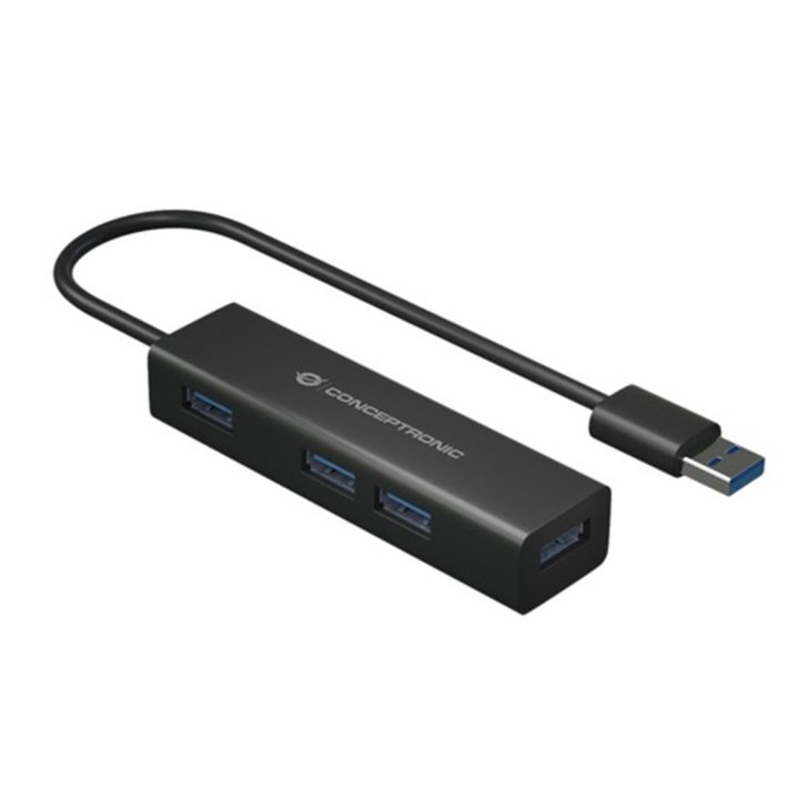 Conceptronic HUBBIES06B USB 3.2 Gen 1 (3.1 Gen 1) Type-A Interface…