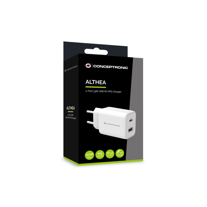Conceptronic ALTHEA11W Universal Mobile Device Charger White AC Fast…