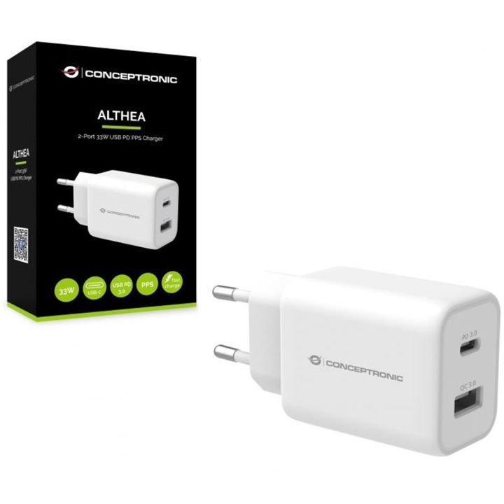 Conceptronic ALTHEA11W cargador de dispositivo móvil Universal Blanco…