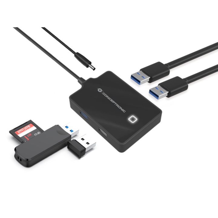 Conceptronic HUBBIES10B base para portátil e replicador de portas USB…