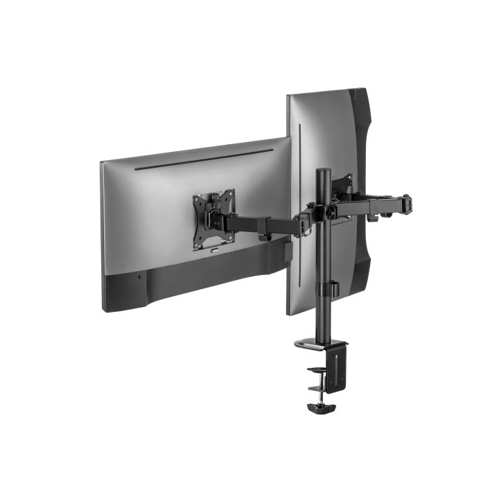 Equip Articulated Desktop Monitor Arm for Two 17"-32" Monitors, Black