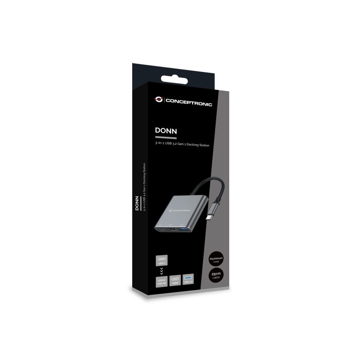 Conceptronic DONN18G Laptop Docking Station Wired USB 3.2 Gen 1 (3.1…
