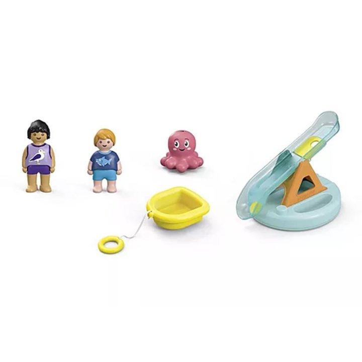 Playmobil junior aqua: ilha de banho com escorrega (71687)