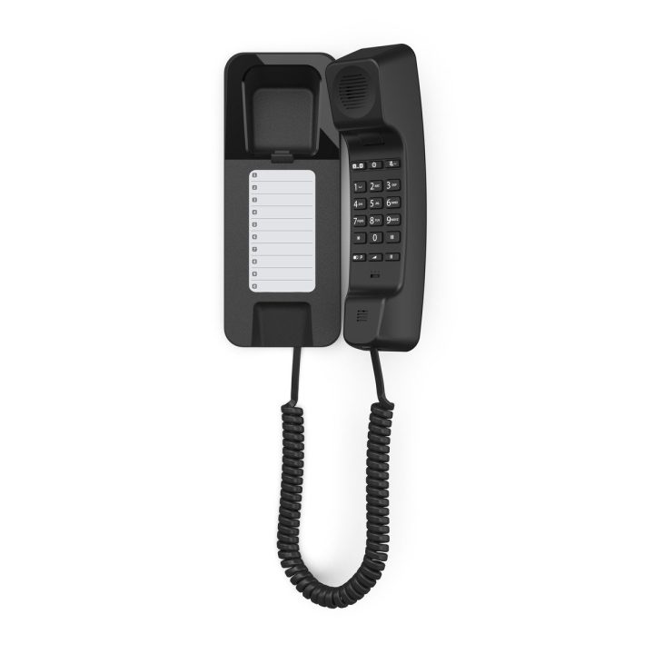 Telefone fixo Gigaset Desk 200 preto - cabo (S30054-H6539-R601)