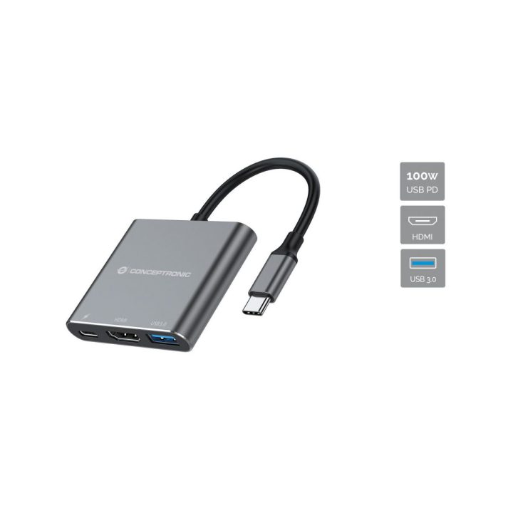 Conceptronic DONN18G Laptop Docking Station Wired USB 3.2 Gen 1 (3.1…