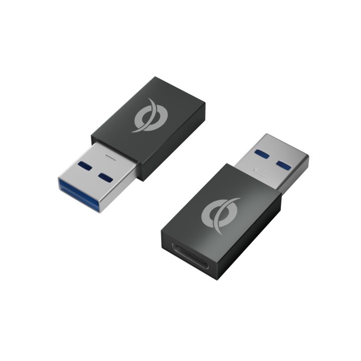 Conceptronic DONN10G cambiador de género para cable USB A USB C Negro
