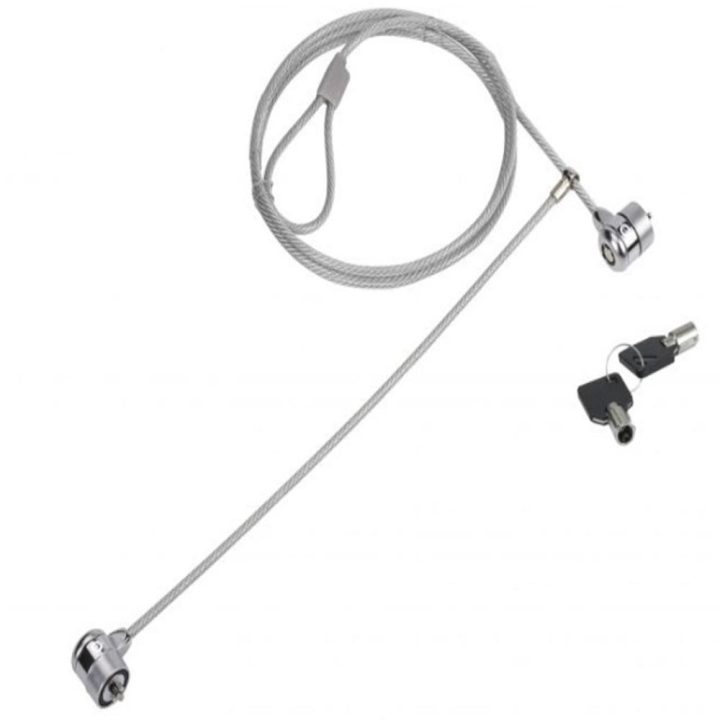 Conceptronic CNBSLOCK15T Anti-Theft Cable Silver 1.5 m