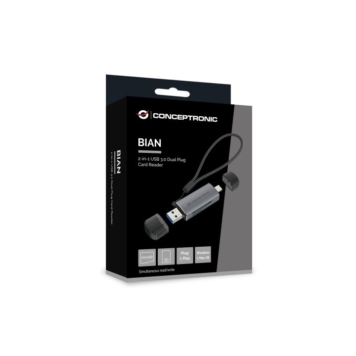 Conceptronic BIAN05G USB 3.2 Gen 1 (3.1 Gen 1) Type-A/Type-C Card…