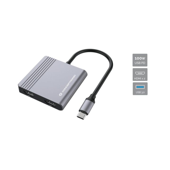 Conceptronic DONN13G base para portátil e replicador de portas Com…