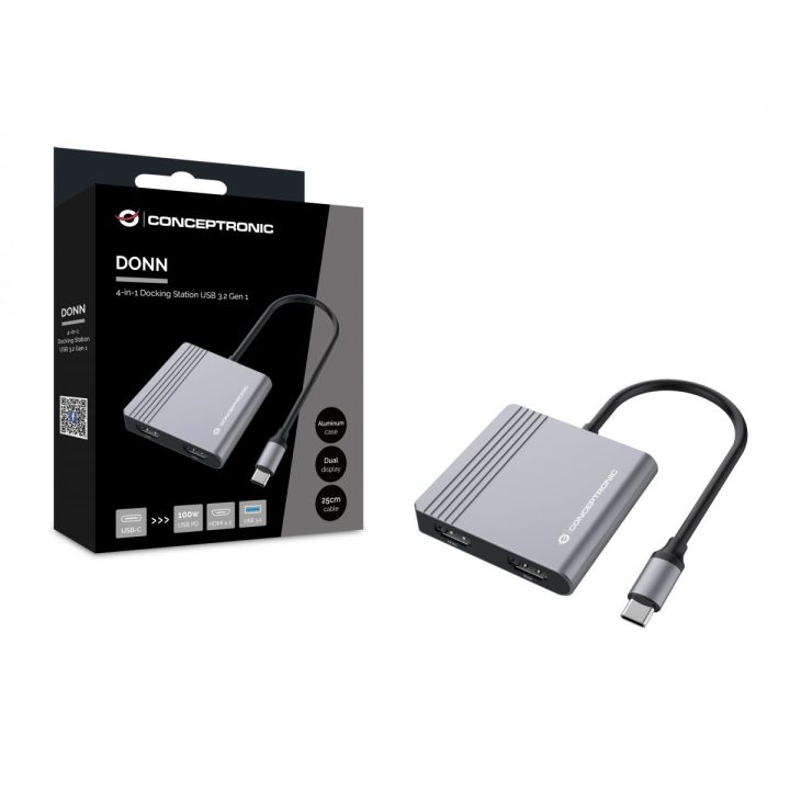 Conceptronic DONN13G Laptop Docking Station and Port Replicator Wired…