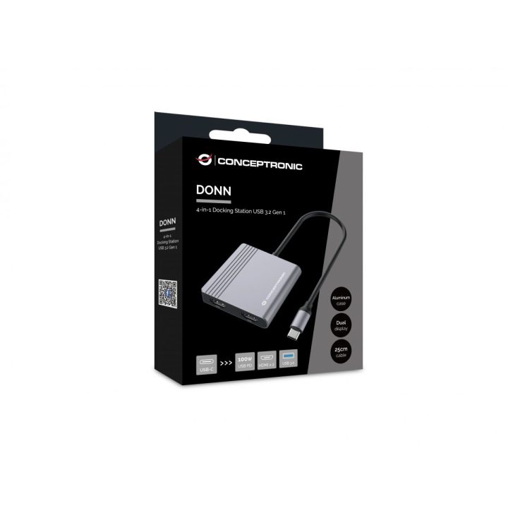 Conceptronic DONN13G Laptop Docking Station and Port Replicator Wired…