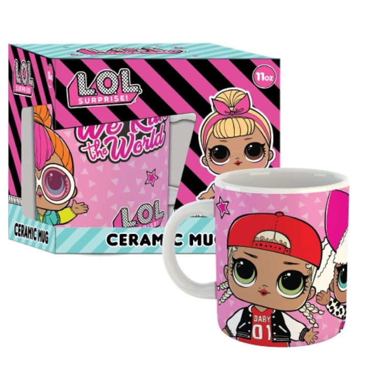 Caneca GB Eye LOL Surprise em cerâmica com caixa de presente rosa…