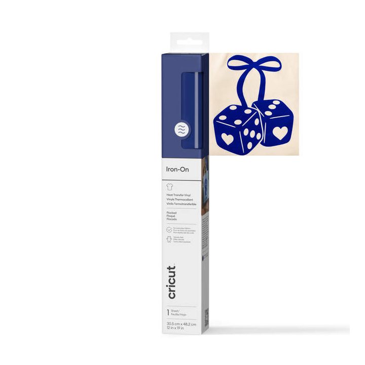 Cricut flocked iron-on blue 30X48CM (2011791)