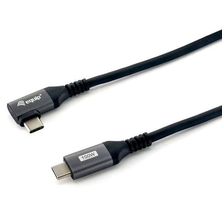 Equip 128891 USB 2.0 C to C 90° Angled Cable, M/M, 1.0 m, PD 100 W…