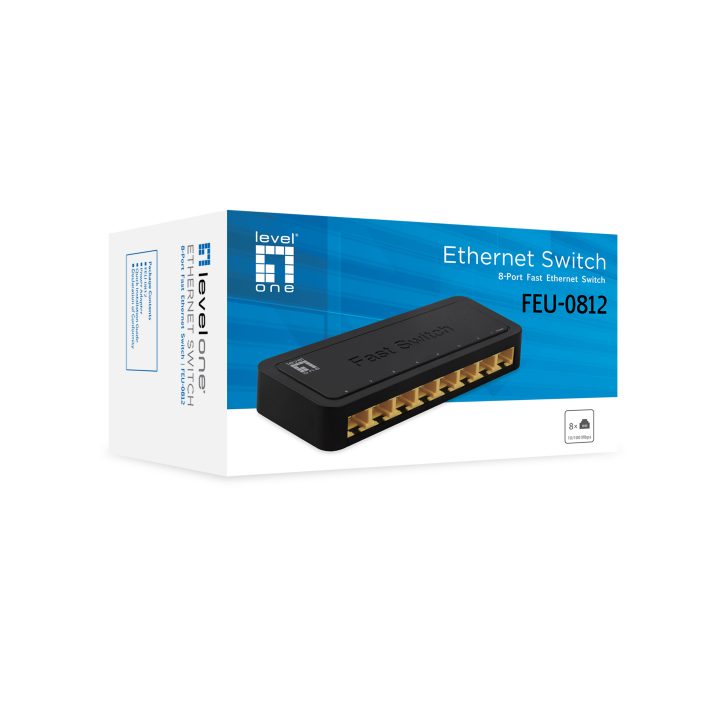 LevelOne FEU-0812 switch não gerido Fast Ethernet (10/100) Preto