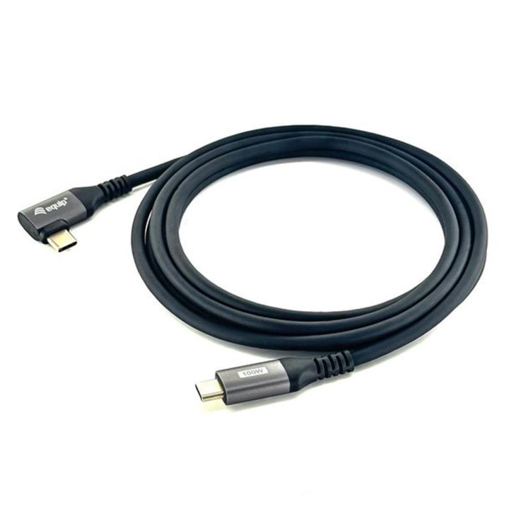 Equip 128891 USB 2.0 C to C 90° Angled Cable, M/M, 1.0 m, PD 100 W…