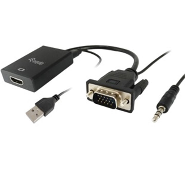 Equip 119038 Video Cable Adapter 0.2 m VGA (D-Sub) + 3.5mm DVI-D +…