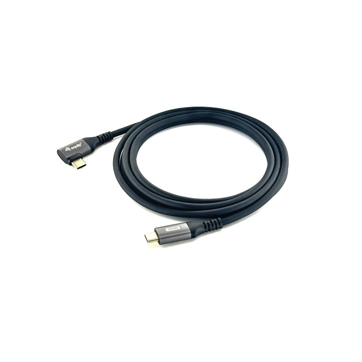 Equip USB 2.0 C to C Cable, 90° Angle, M/M, 3.0 m, PD 100 W, Black