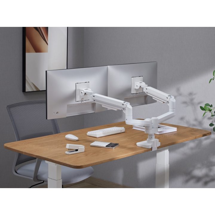 Equip Suporte de secretária para monitor duplo de 17"-35", branco