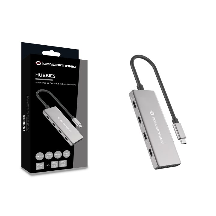 Conceptronic HUBBIES16G hub de interface USB 3.2 Gen 2 (3.1 Gen 2)…