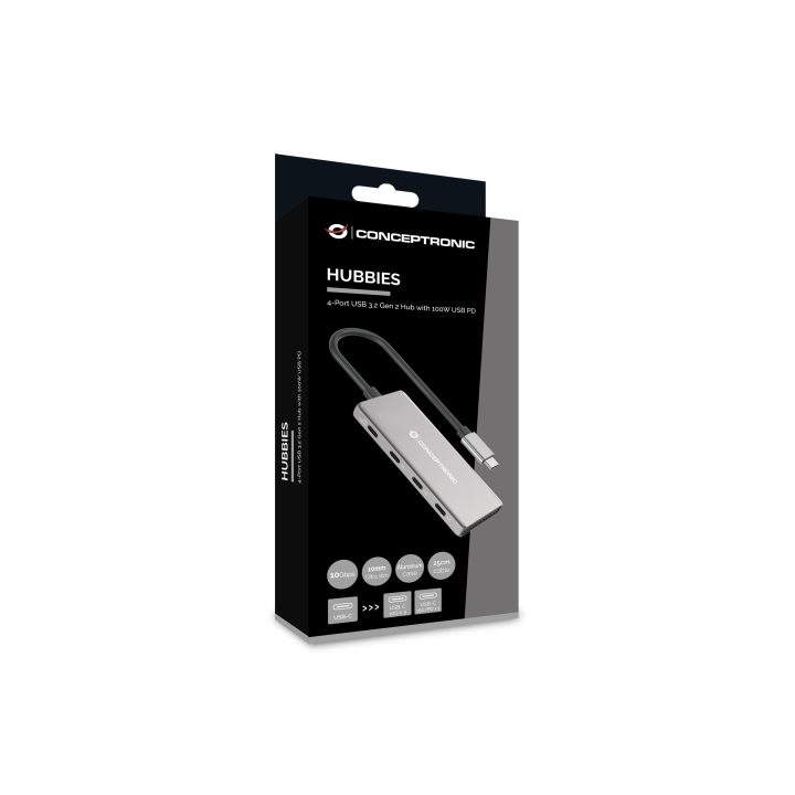 Conceptronic HUBBIES16G hub de interface USB 3.2 Gen 2 (3.1 Gen 2)…