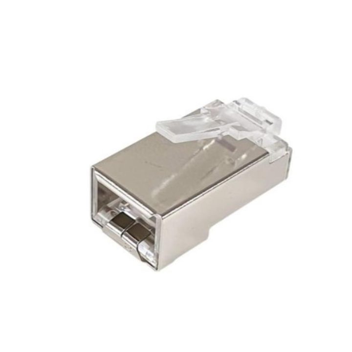 Equip 121182 RJ-45 Connector Stainless Steel, Transparent, White