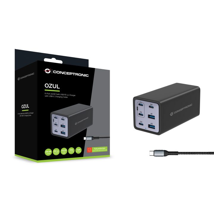 Conceptronic OZUL06BE carregador de dispositivo móvel Universal Preto…