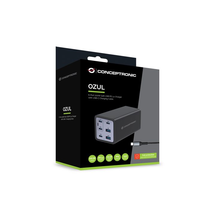 Conceptronic OZUL06BE Universal Mobile Device Charger Black AC Fast…