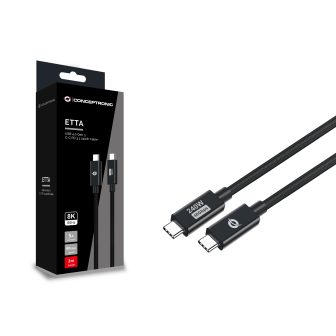 Conceptronic ETTA04B20 USB USB4 Gen 3x2 Cable 2 m USB C 40 Gbit/s 240…