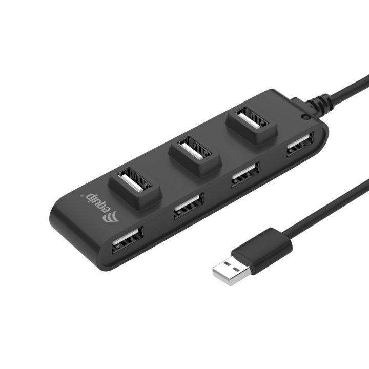 Equip 128957 USB 2.0 Interface Hub 480 Mbit/s Black