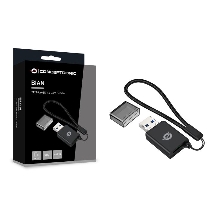 Conceptronic BIAN07B USB 3.2 Gen 1 (3.1 Gen 1) Type-A Card Reader…