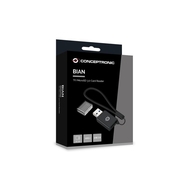 Conceptronic BIAN07B USB 3.2 Gen 1 (3.1 Gen 1) Type-A Card Reader…