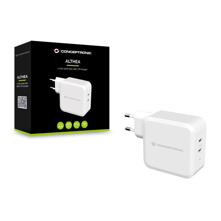 Conceptronic ALTHEA08W Universal Mobile Device Charger White AC Indoor