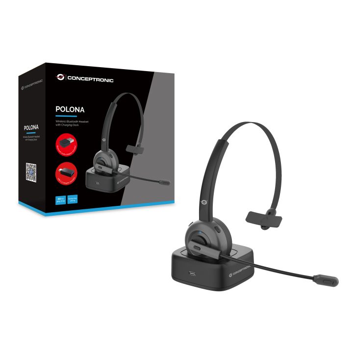 Conceptronic POLONA03BDA auricular e headset Auriculares Sem Fios…