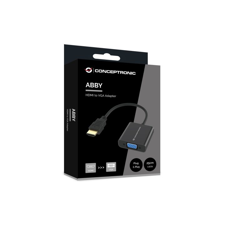 Conceptronic ABBY20B Video Cable Adapter 0.25 m HDMI Type A…