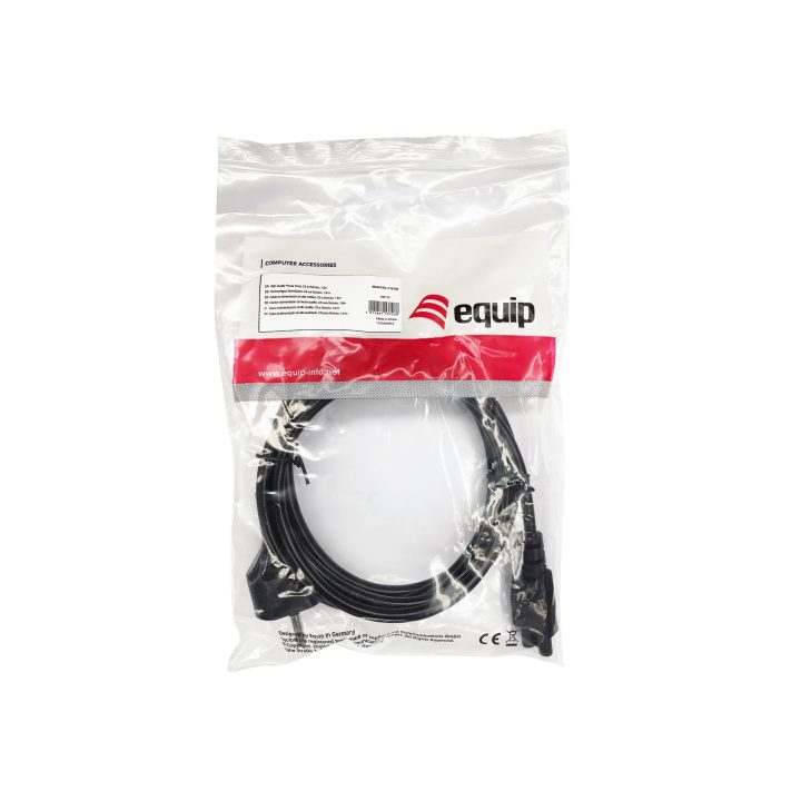 Equip 112150 Transmission Cable Black 1.8 m CEE 7/7 IEC C5