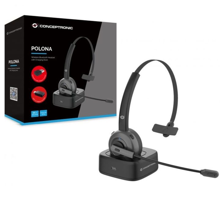 Conceptronic POLONA03BDA auricular y casco Auriculares Inalámbrico…