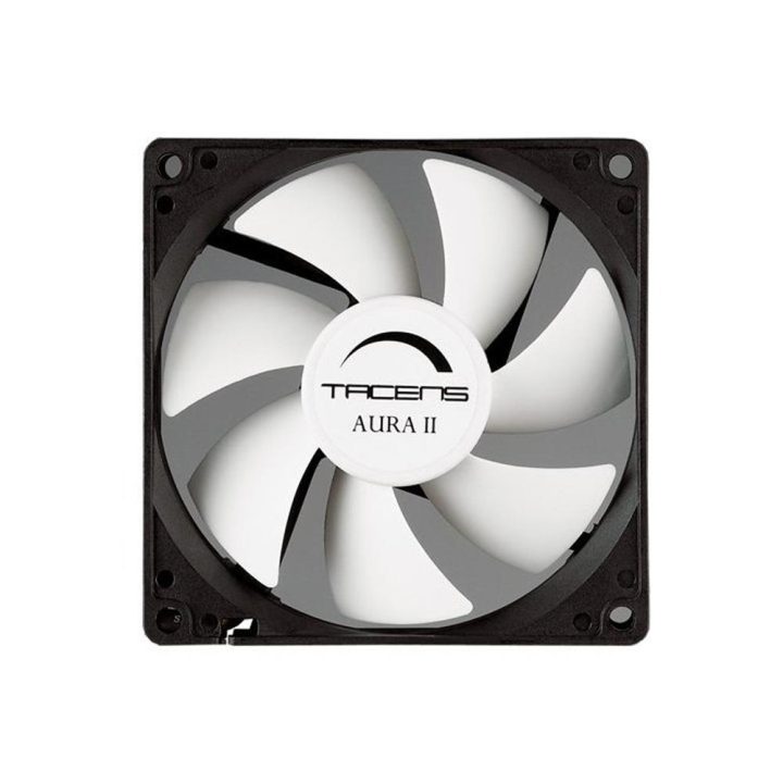 Tacens 3AURAII9, 9 cm PC Fan, Ultra-Quiet, Dust-Proof, Black