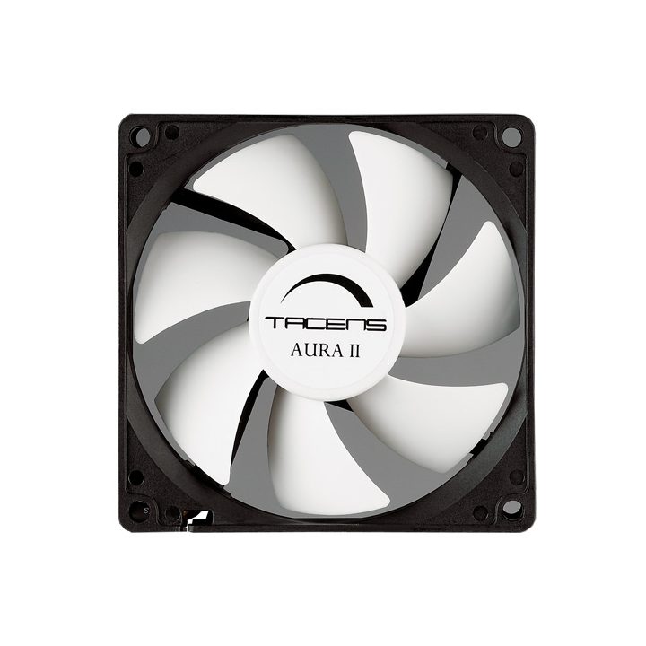 Tacens 3AURAII9, 9 cm PC Fan, Ultra-Quiet, Dust-Proof, Black