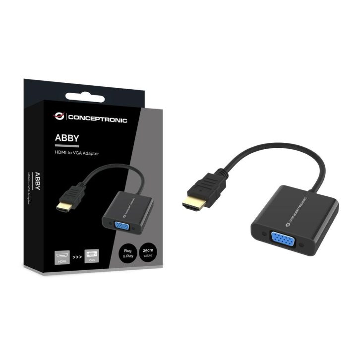 Conceptronic ABBY20B adaptador de cabo de vídeo 0,25 m HDMI tipo A…