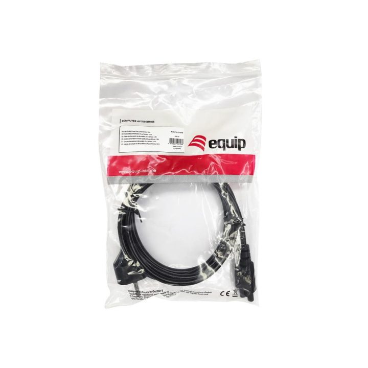Equip 112150 Transmission Cable Black 1.8 m CEE 7/7 IEC C5