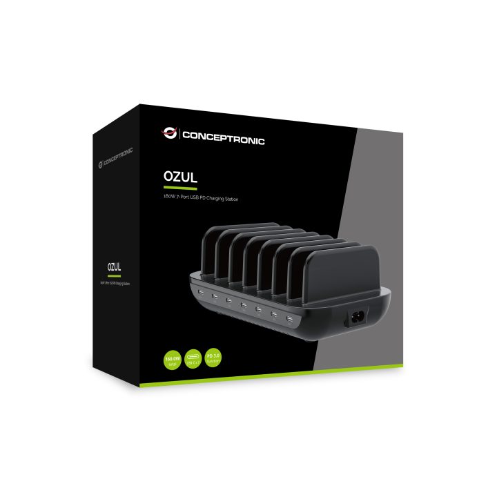 Conceptronic OZUL07B Universal Mobile Device Charger Black AC Fast…