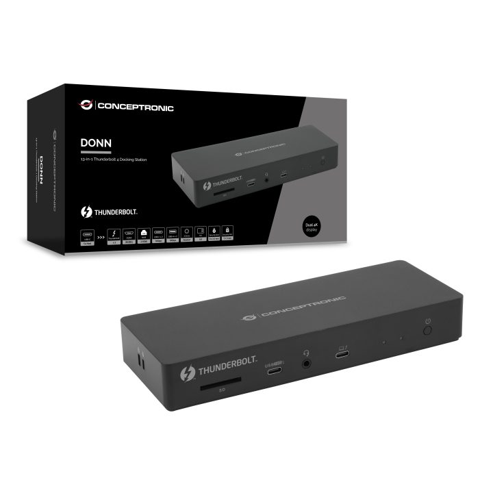 Conceptronic DONN30B Laptop Stand and Port Replicator Wired…