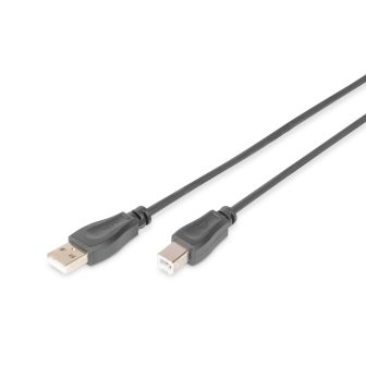 Digitus AK-300105-050-S Cable USB 2.0 Macho a Macho A a B 5m Negro