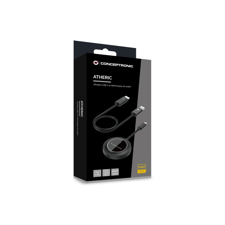 Conceptronic ATHERIC01B Wireless HDMI/USB Full HD Screen Adapter…