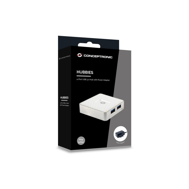 Conceptronic HUBBIES03W hub de interface USB 3.2 Gen 1 (3.1 Gen 1)…