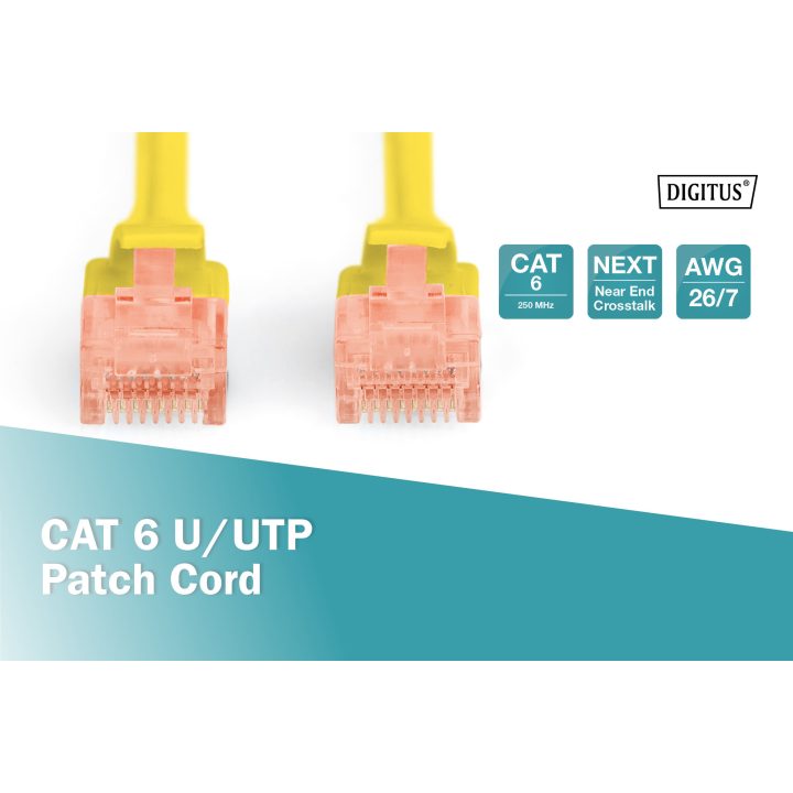 Digitus DK-1612-020/Y Yellow Network Cable 2 m Cat6 U/UTP (UTP)