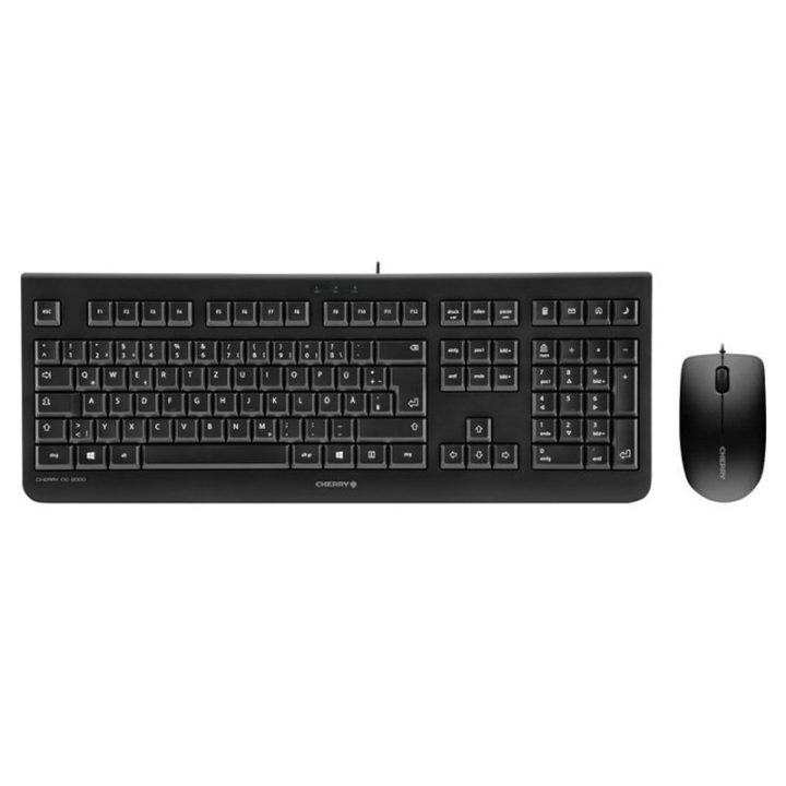 CHERRY DC 2000 Keyboard Mouse Included Universal USB Spanish Black