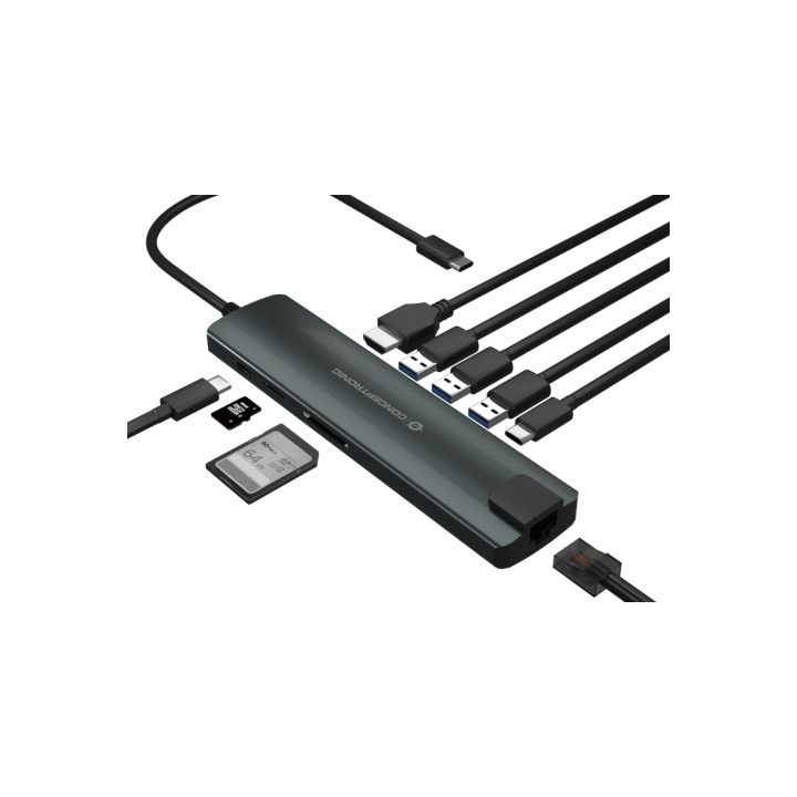 Conceptronic DONN06G USB 3.2 Gen 1 (3.1 Gen 1) Type-C Adapter, Black…