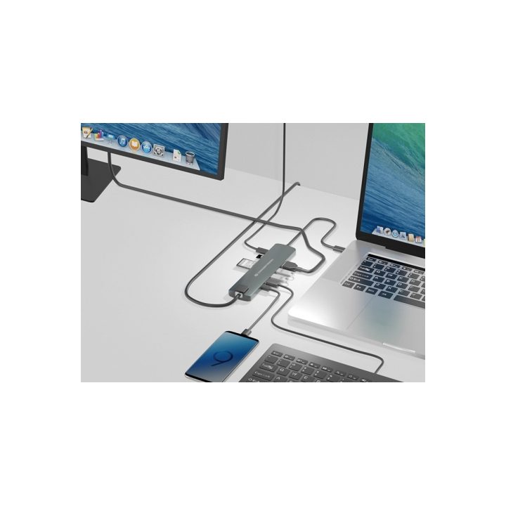Conceptronic DONN06G USB 3.2 Gen 1 (3.1 Gen 1) Type-C Negro, Plata